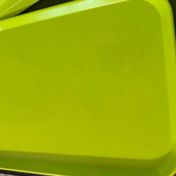 Vintage Anchor Hocking NSF Plastic Trays – Lime Green – Made in Italy - Picture 3 of 9